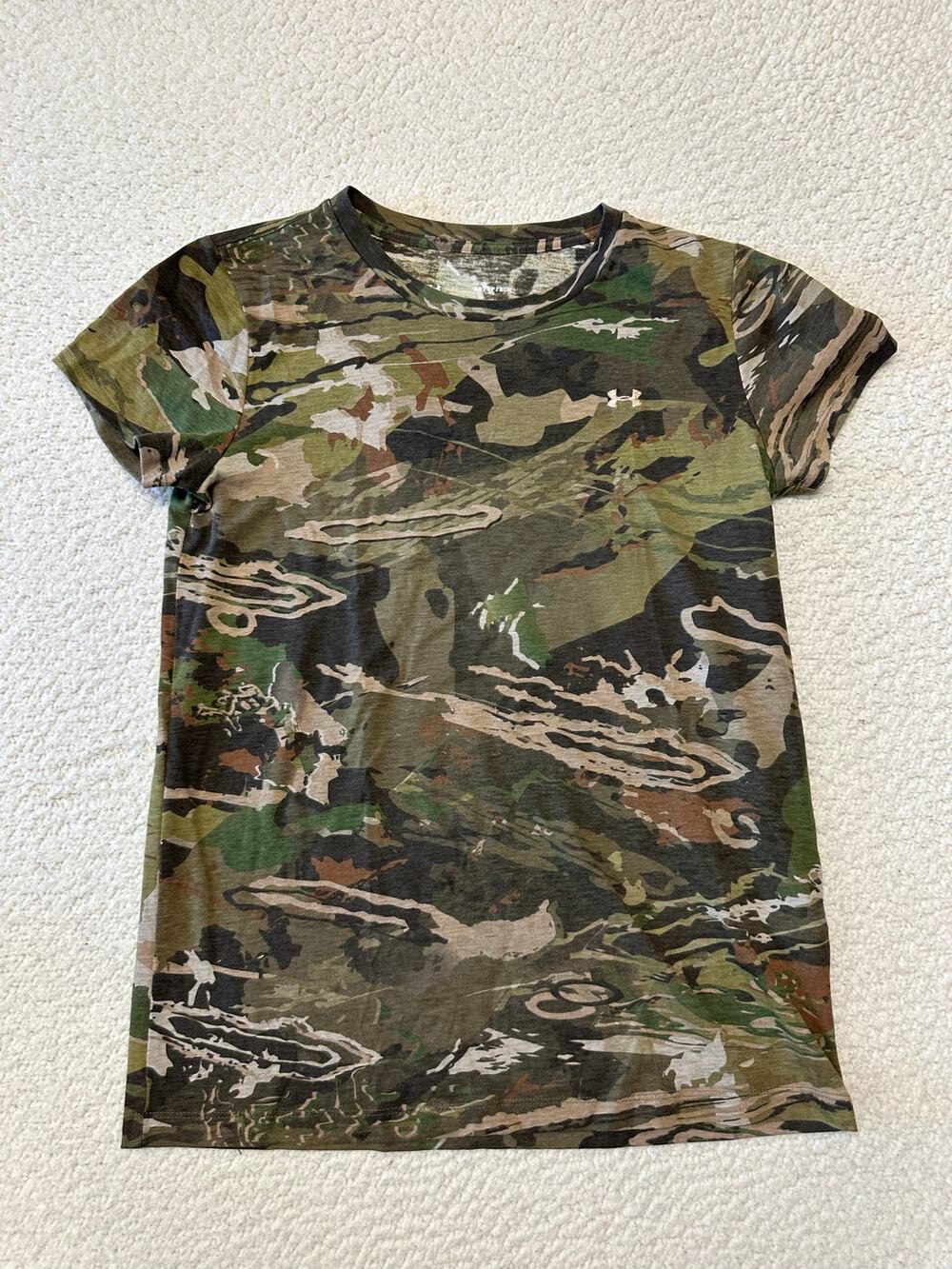 Under Armour Womens Short Sleeve Threadborne Hunting Tee Shirt Size XS